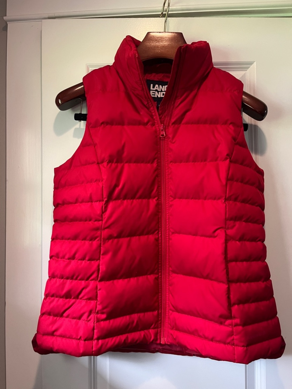 Lands' End Red Quilted Puffer Vest